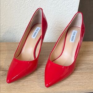 Steve Madden LUIZA Glossy Red Heels